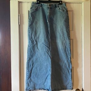 Long Lauren Jeans Co. Denim Skirt